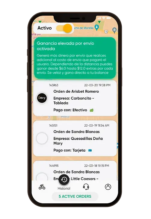 Cafi driver app for couriers managing deliveries and routes